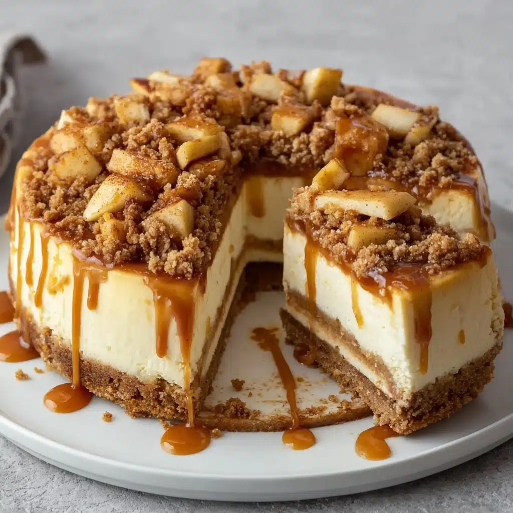 Salted Caramel Apple Pie Cheesecake Recipe - Recipe Image