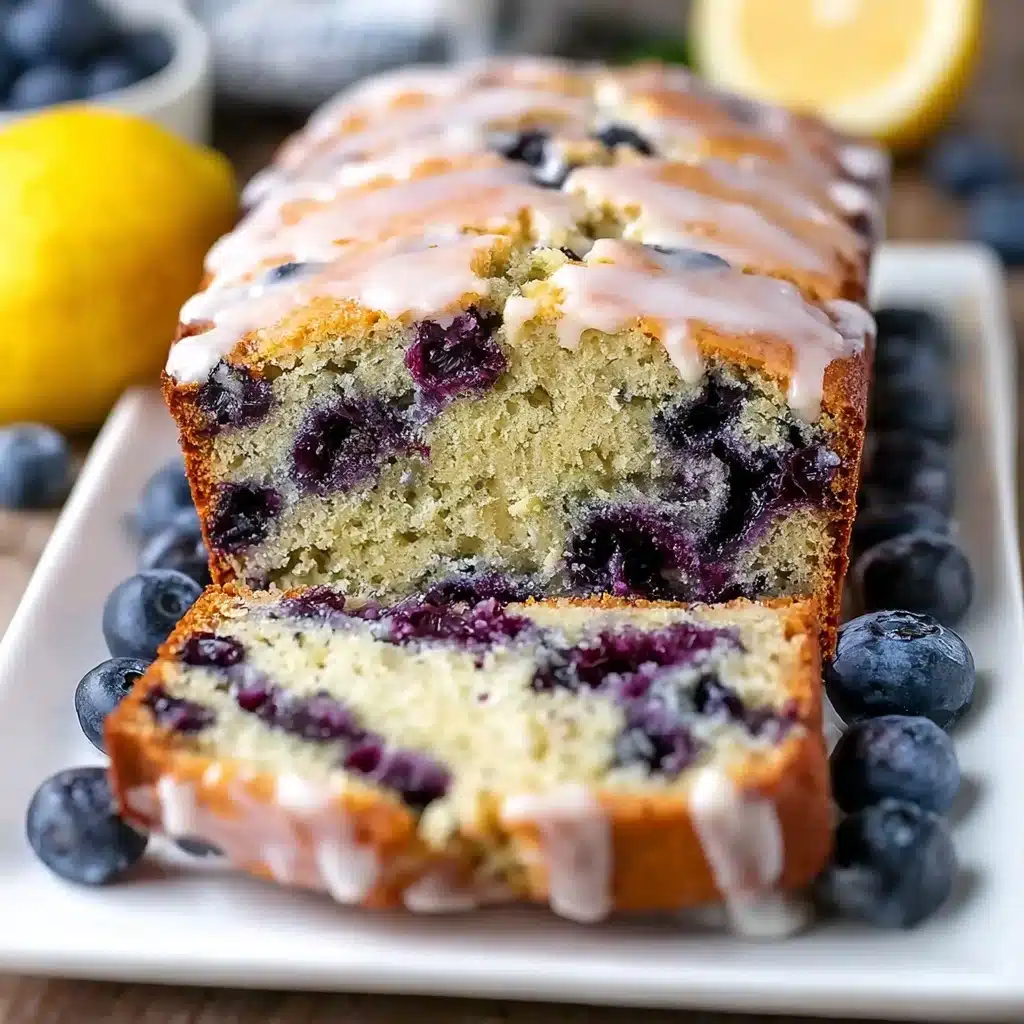 Moist Blueberry Zucchini Bread with a Lemon Glaze Recipe