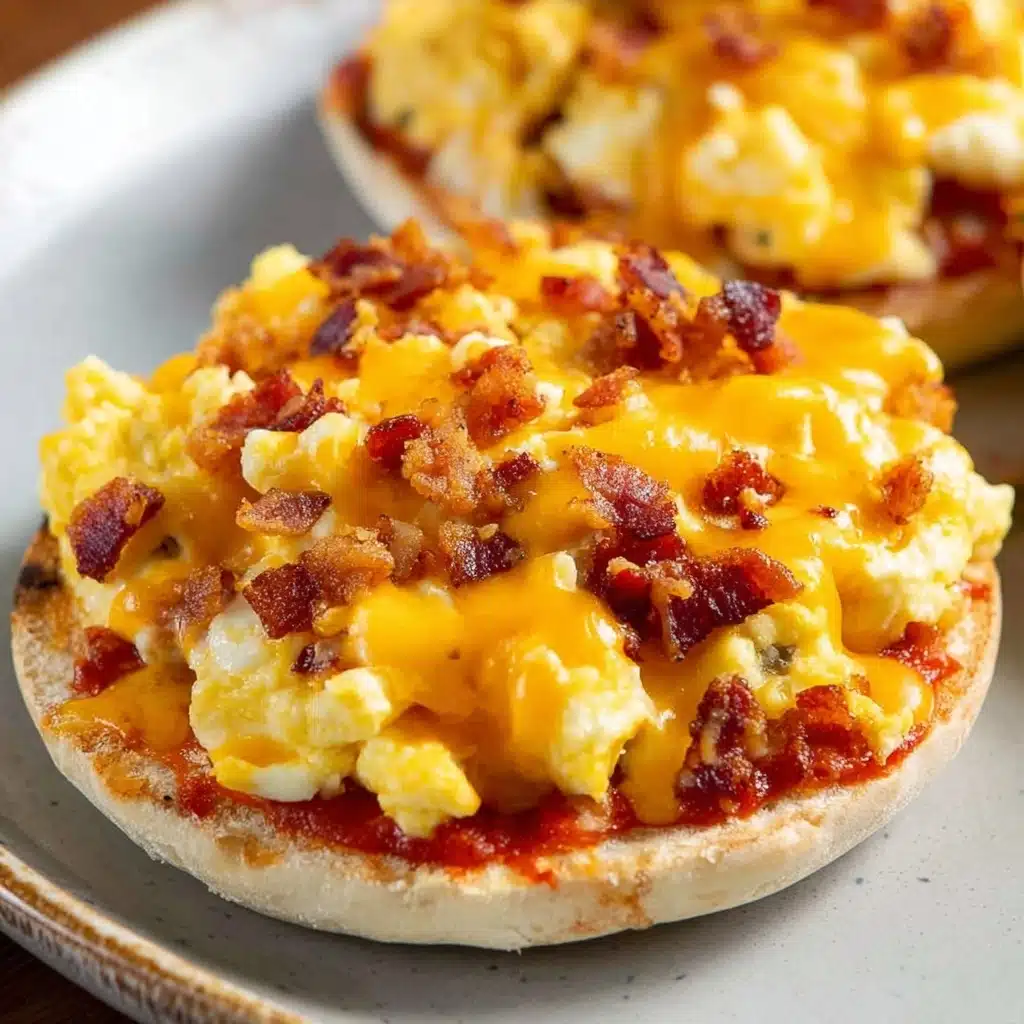 English Muffin Breakfast Pizzas Recipe - Recipe Image