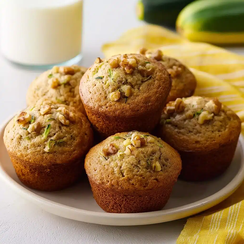 Moist Zucchini Muffins with Pineapple and Crunchy Walnuts Recipe
