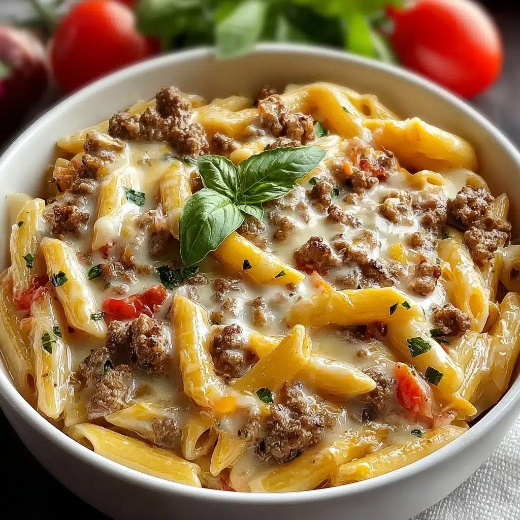Creamy Rotel Pasta with Ground Beef Recipe - Recipe Image