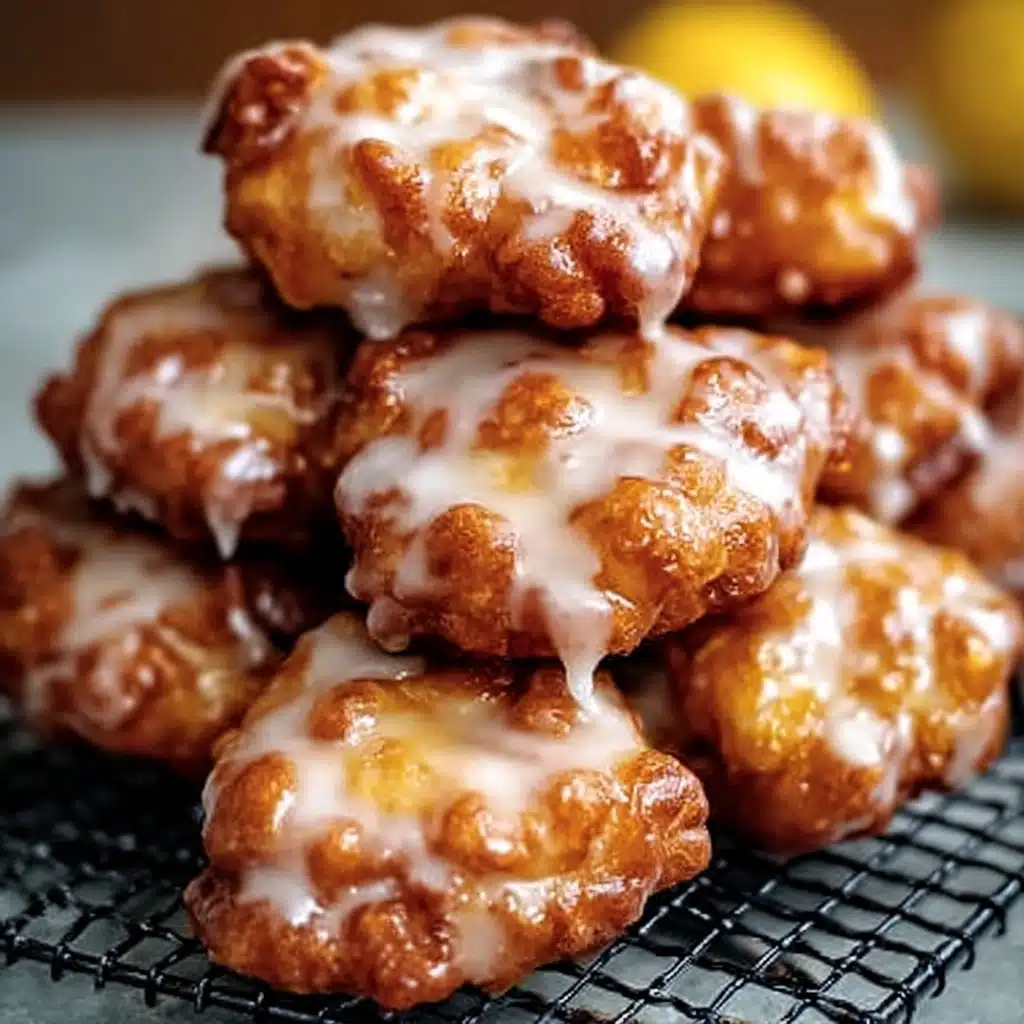 Baked Apple Fritters with Glaze Recipe - Recipe Image