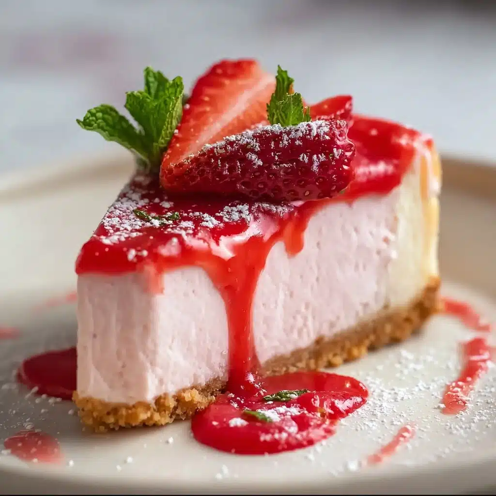 Velvet Strawberry Cheesecake – Creamy Dreamy Delight Recipe - Recipe Image