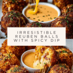 Reuben Balls with Spicy Thousand Island Dipping Sauce Recipe