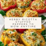 Herby Ricotta Stuffed Peppers Recipe