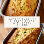 Green Onion Zucchini Cheddar Quick Bread Recipe