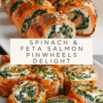 Spinach & Feta Stuffed Salmon Pinwheels Recipe