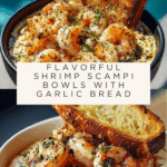 Shrimp Scampi Bowls with Garlic Bread Recipe