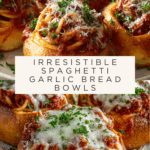 Spaghetti Garlic Bread Bowls Recipe