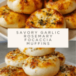 Golden Crust Garlic Rosemary Focaccia Muffins Recipe