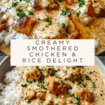 Creamy Smothered Chicken Rice Recipe