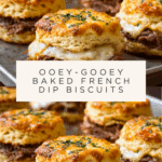 Place the filled biscuits seam-side down in your prepared baking dish Recipe