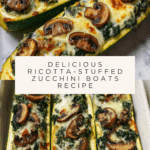 Creamy Ricotta-Stuffed Zucchini with Spinach and Mushrooms Recipe