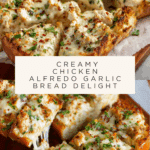chicken Alfredo garlic bread Recipe