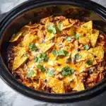 Crockpot Chicken Enchilada Casserole Recipe