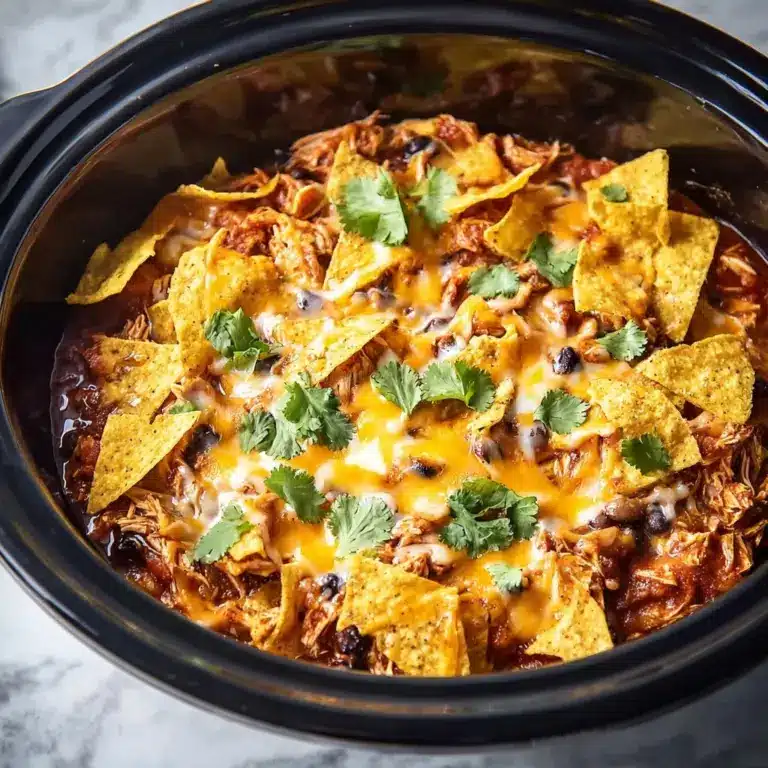 Crockpot Chicken Enchilada Casserole Recipe