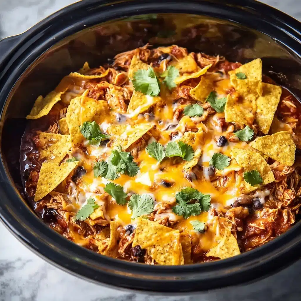 Crockpot Chicken Enchilada Casserole Recipe - Recipe Image