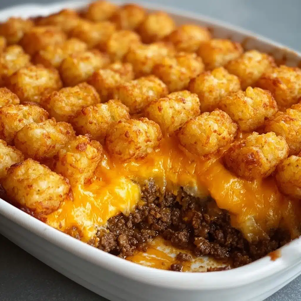 Grease a casserole dish and spread the beef mixture evenly across the bottom Recipe