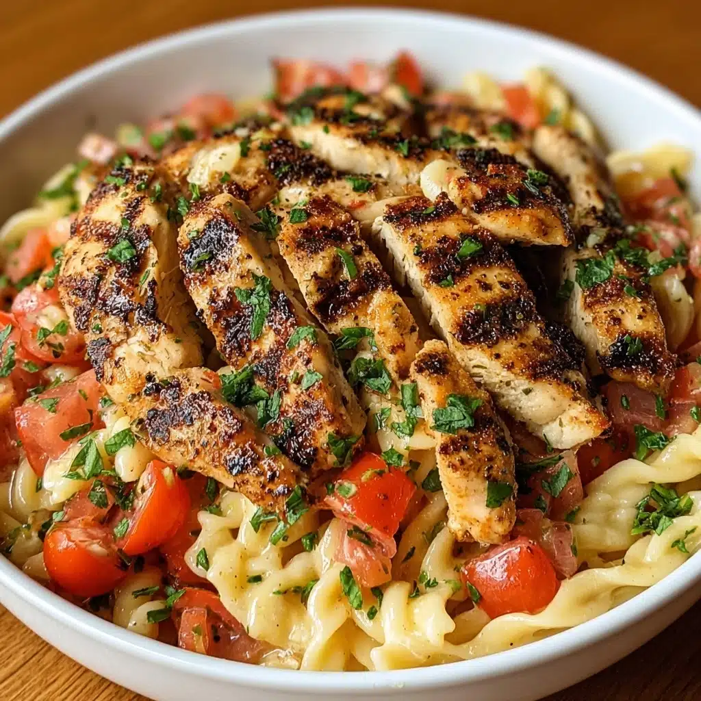 How to Cook Perfect Bruschetta Chicken Pasta Recipe - Recipe Image