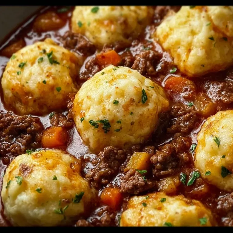 Hearty Ground Beef and Dumplings Recipe
