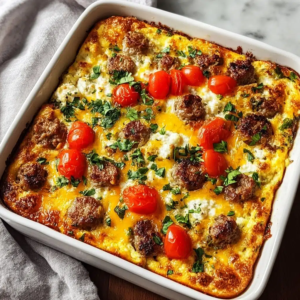ese & Turkey Sausage Breakfast Casserole Recipe - Recipe Image