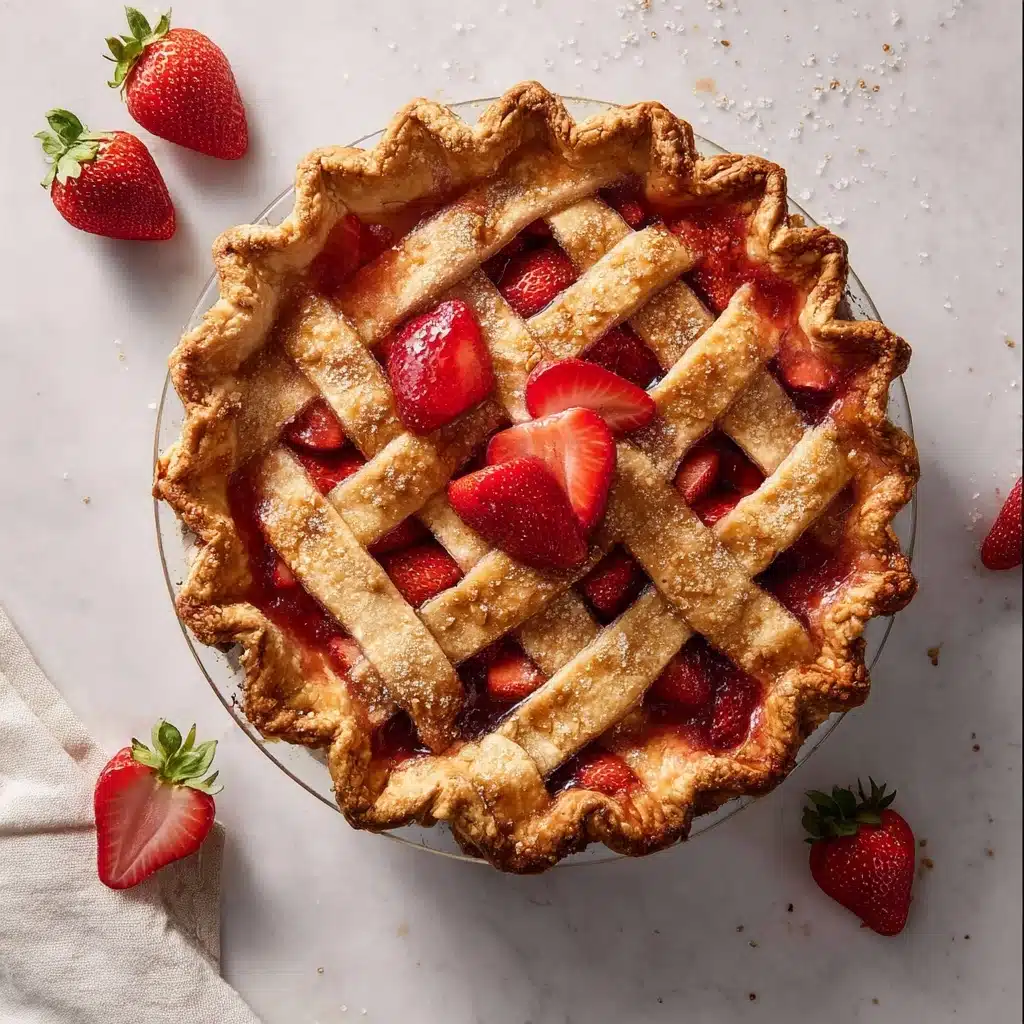 Brown Butter Strawberry Peach Pie Recipe - Recipe Image