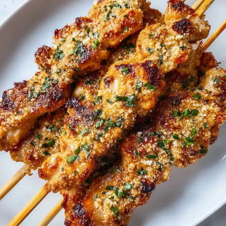 Ranch Garlic Parmesan Chicken Skewers Recipe