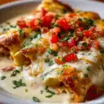 Chicken Enchiladas with Sour Cream White Sauce Recipe