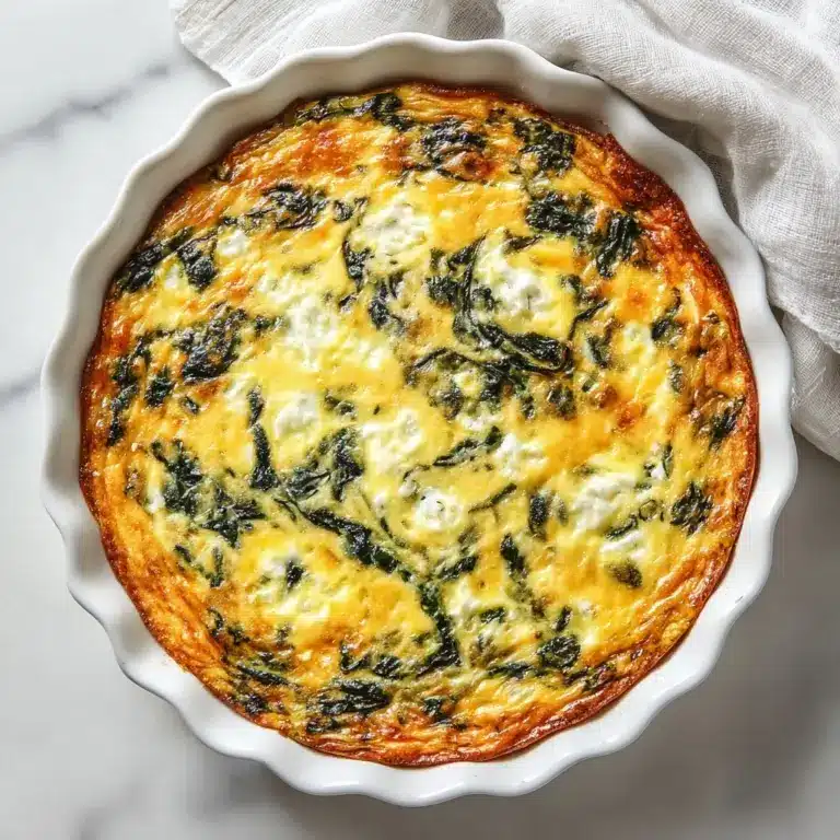 Cottage Cheese and Spinach Crustless Quiche Recipe