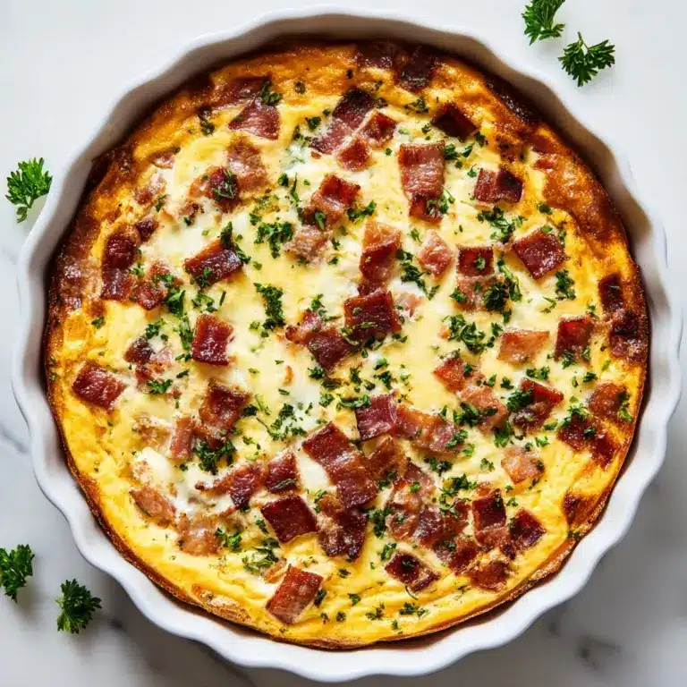 Crustless Cottage Cheese Quiche Lorraine Recipe