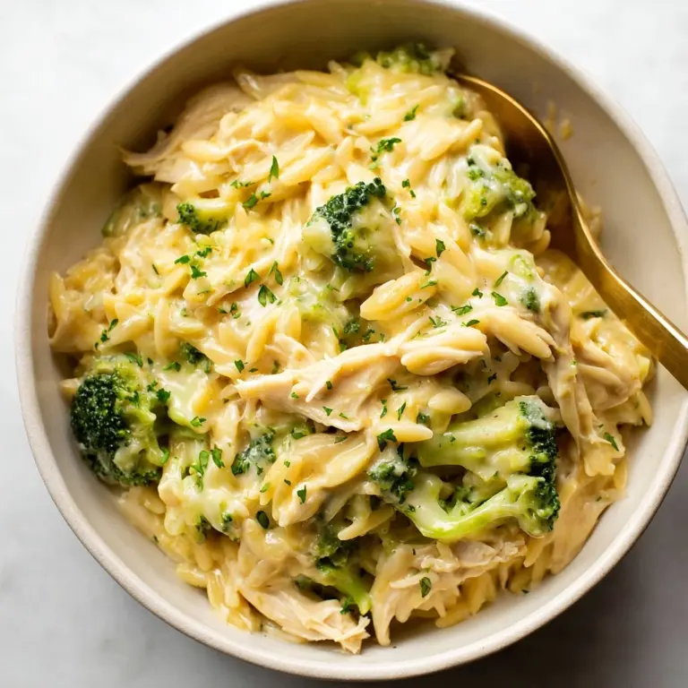 Cheesy Chicken Broccoli Orzo Recipe