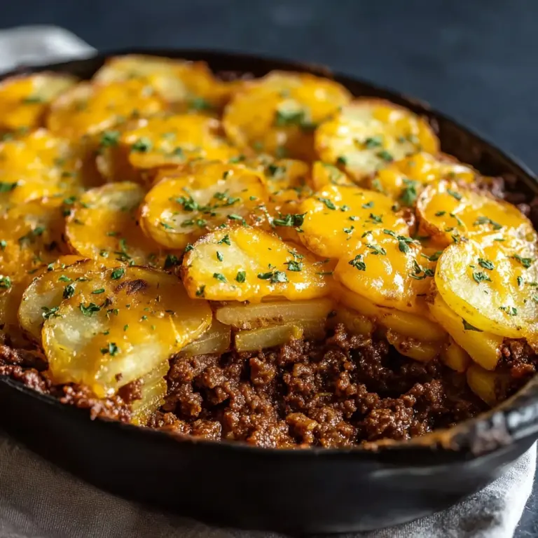 Cheesy Ground Beef and Potatoes Recipe