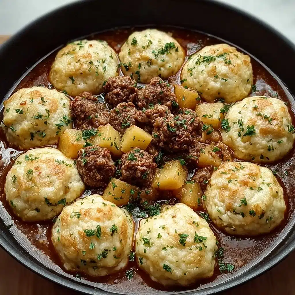 Hearty Ground Beef and Dumplings Recipe - Recipe Image