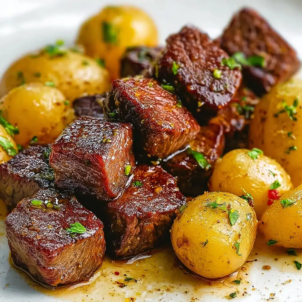 Garlic Butter Steak Bites and Potatoes Recipe - Recipe Image