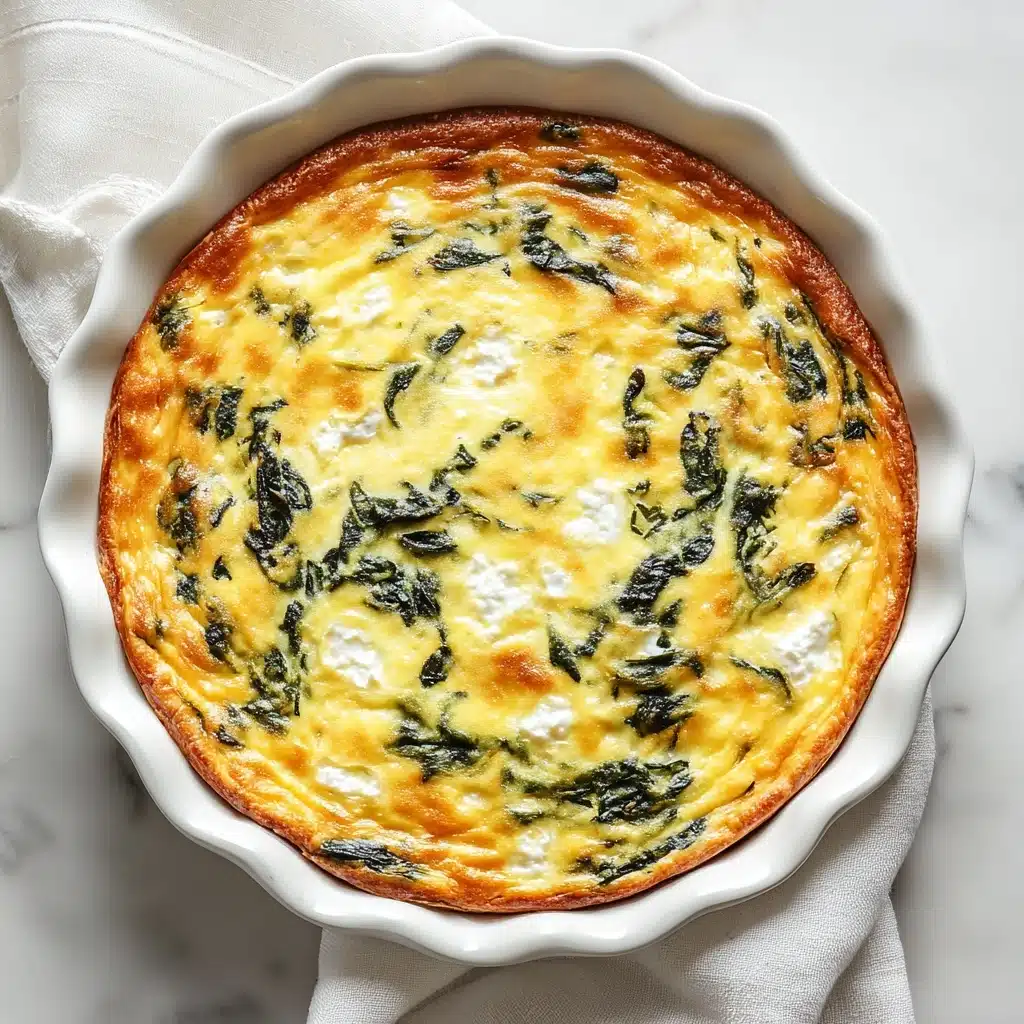 Cottage Cheese and Spinach Crustless Quiche Recipe - Recipe Image