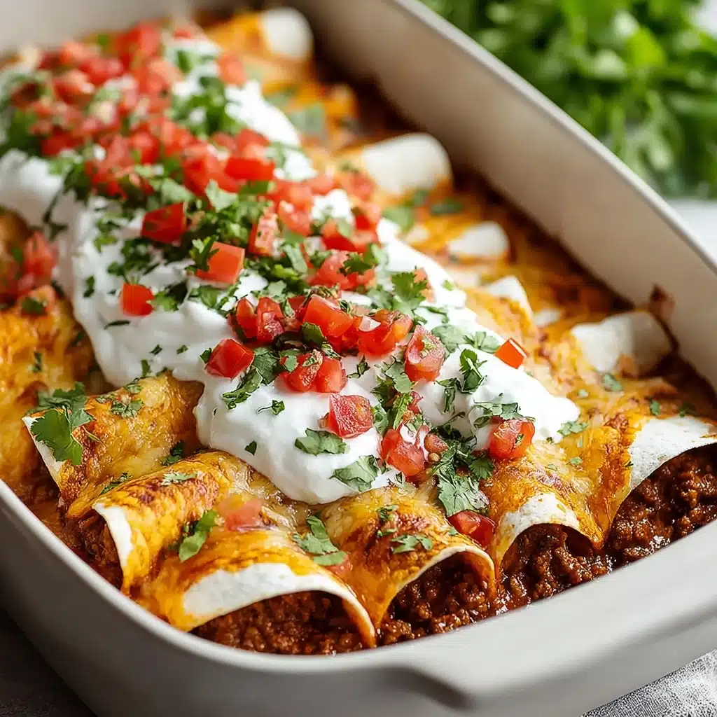 Easy Ground Beef Enchiladas Recipe - Recipe Image