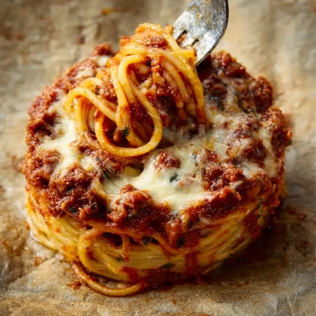 Spaghetti Garlic Bread Bowls Recipe - Recipe Image
