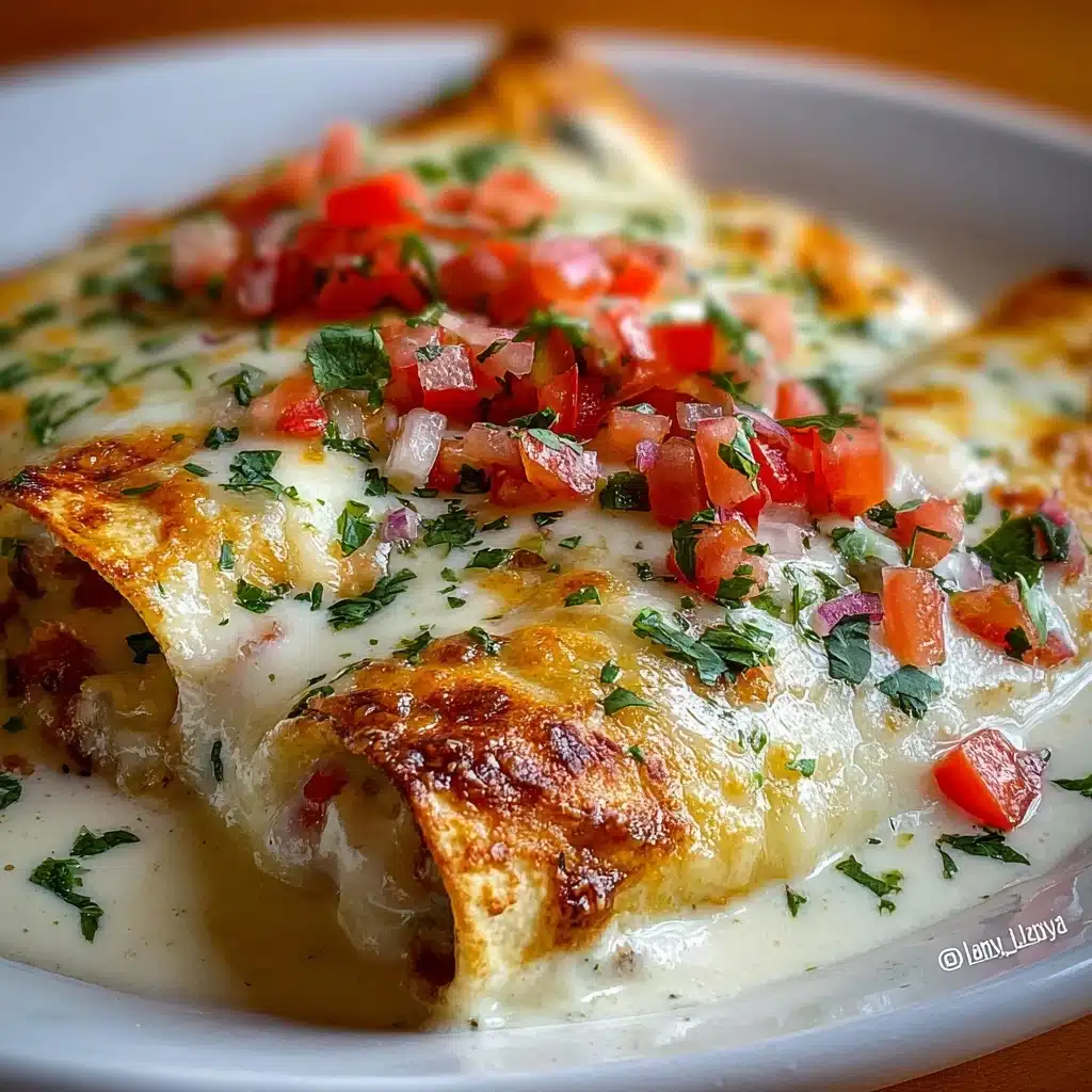Chicken Enchiladas with Sour Cream White Sauce Recipe - Recipe Image