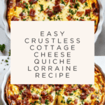 Crustless Cottage Cheese Quiche Lorraine Recipe
