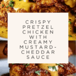 Pretzel Chicken with Mustard-Cheddar Sauce: Recipe