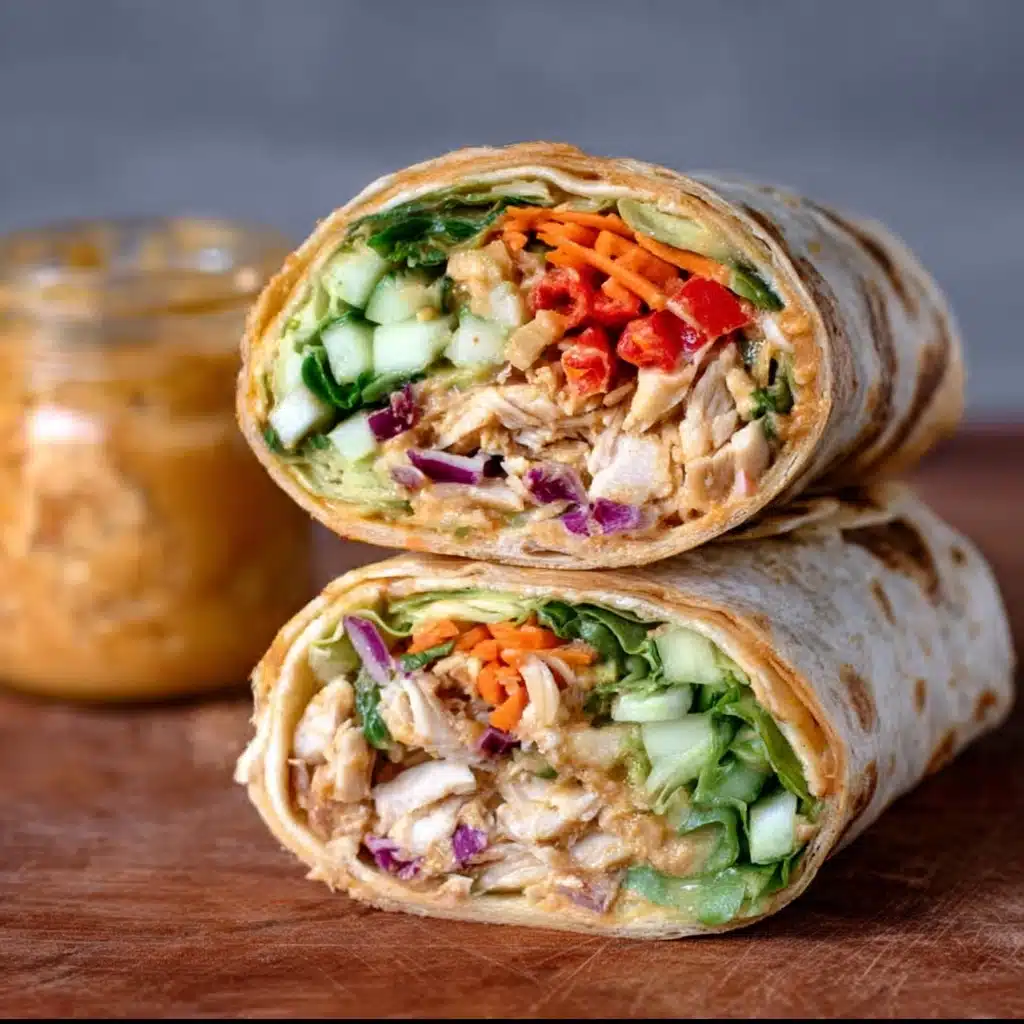 Thai Peanut Chicken Wraps Recipe - Recipe Image