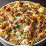 Creamy Chicken Bacon Ranch Pasta Bake Recipe