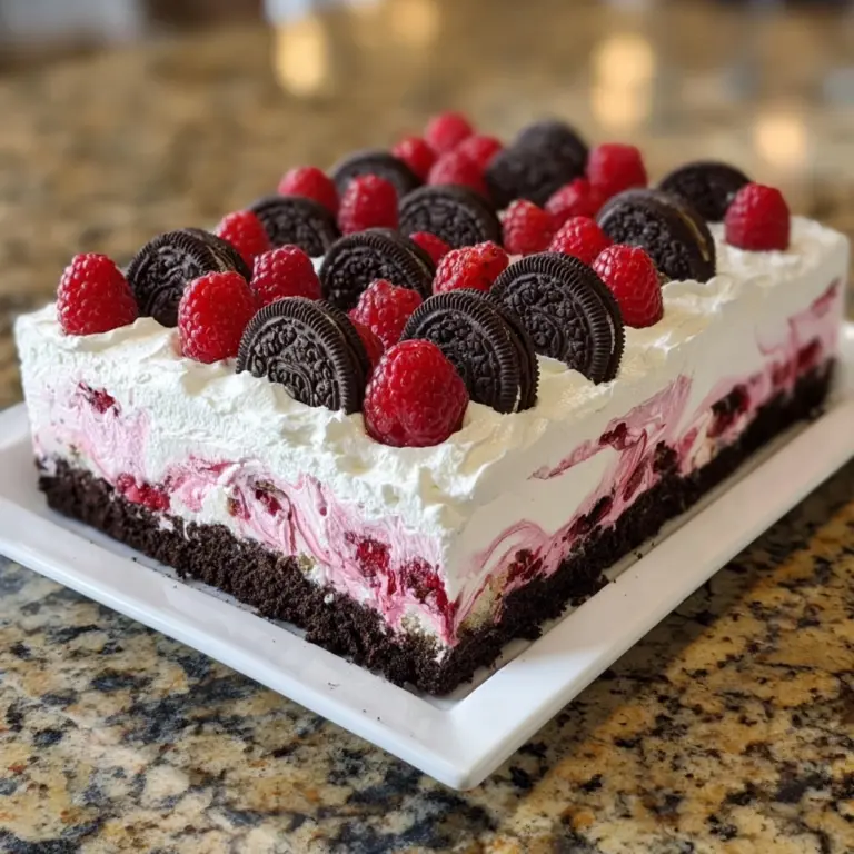 Raspberry Chocolate Lasagna Dessert Recipe