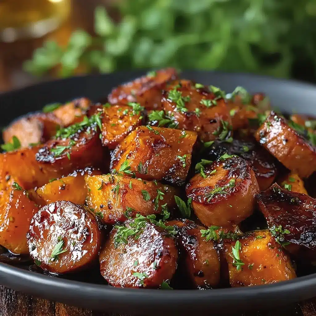 Sausage and Sweet Potatoes with Honey Garlic Sauce Recipe