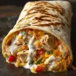 Chicken Bell Pepper Ranch Burritos