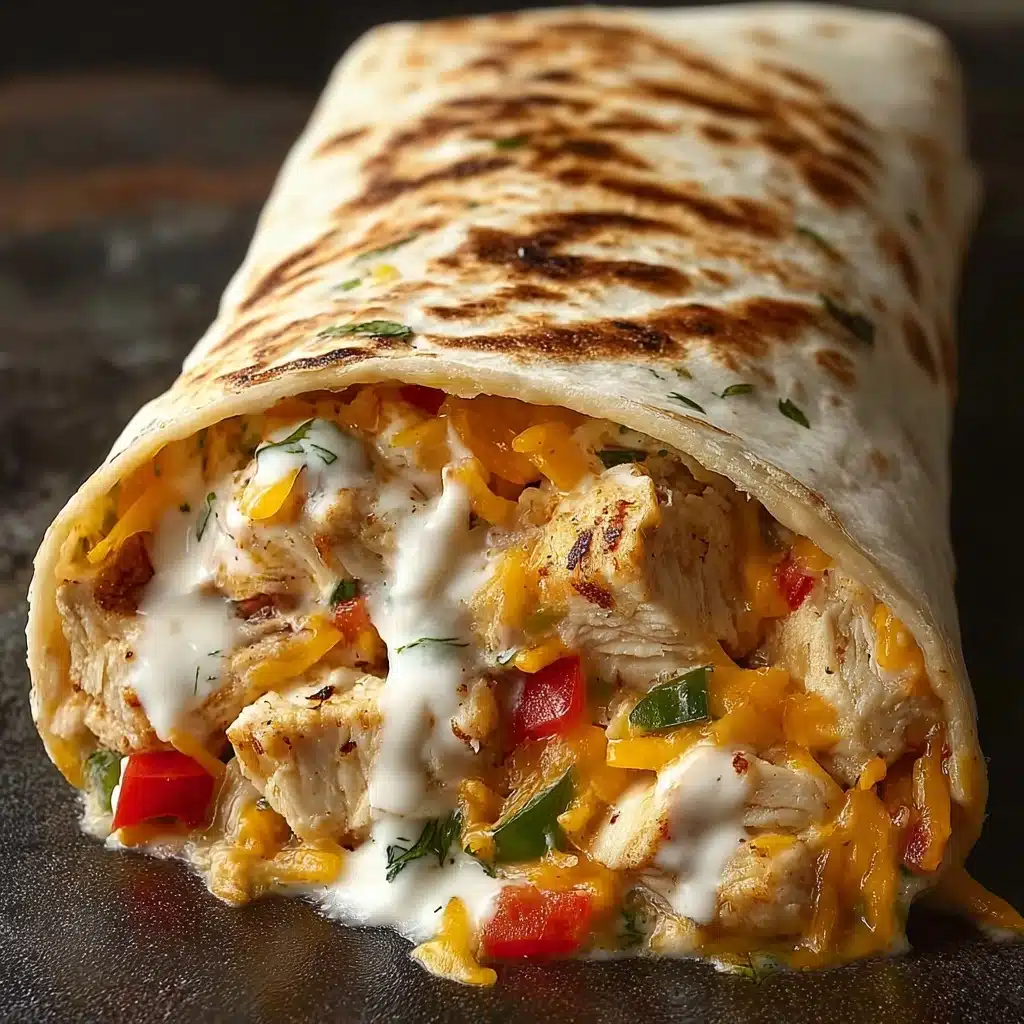 Chicken Bell Pepper Ranch Burritos