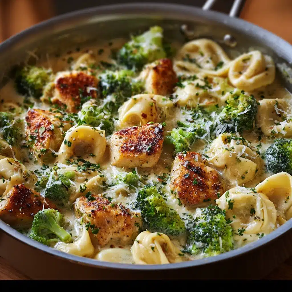 Easy Creamy Tortellini with Chicken and Broccoli Recipe