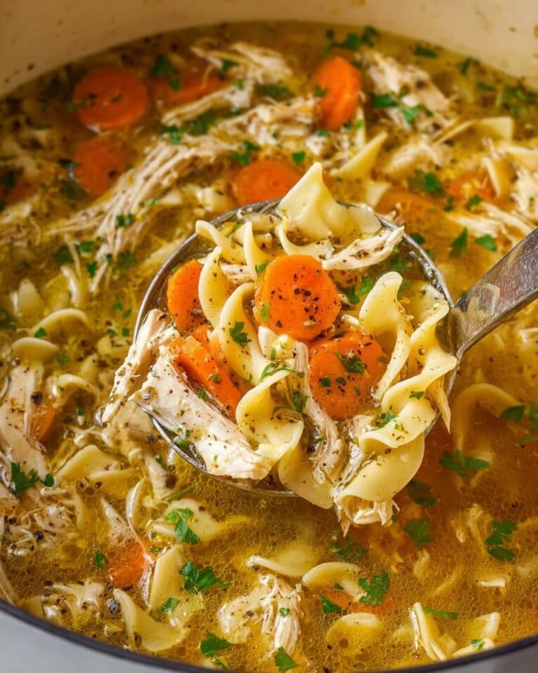 Easy Chicken Noodle Soup with Egg Noodles Recipe