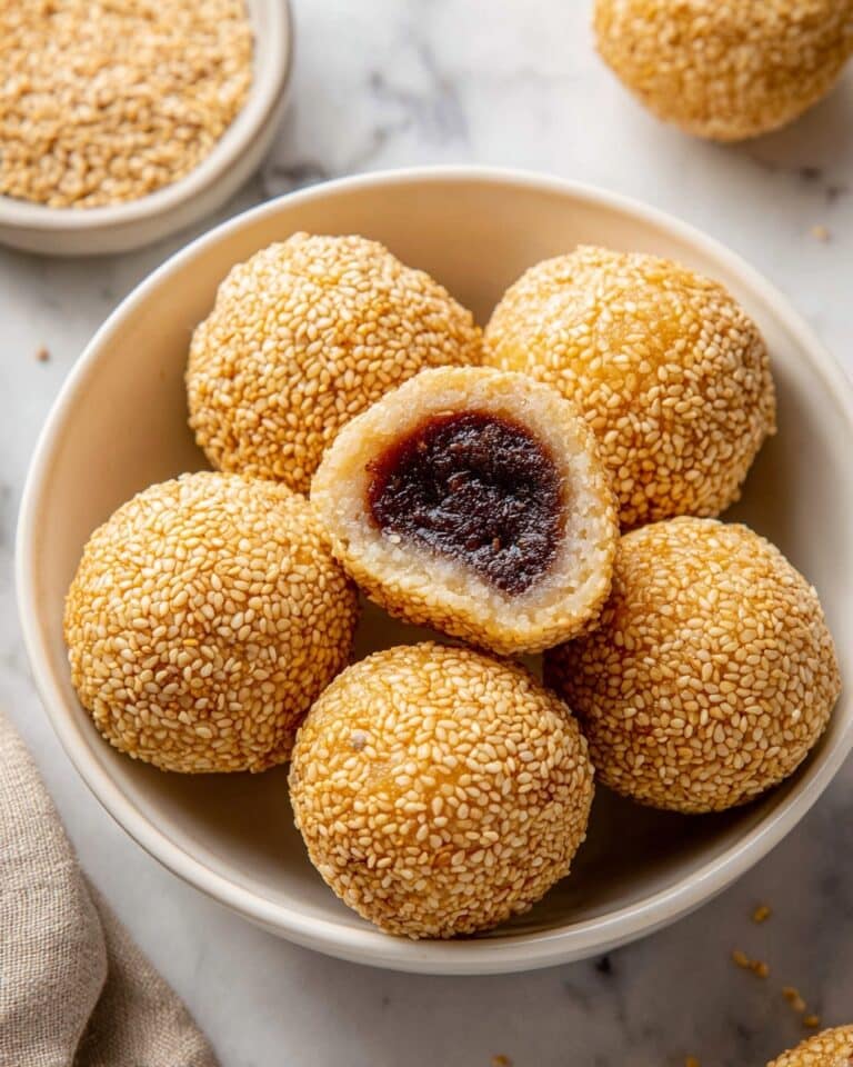 Sesame Balls with Red Bean Paste Recipe