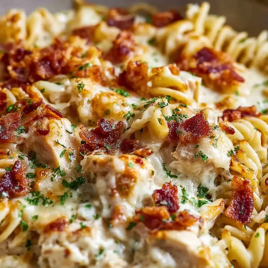 Creamy Chicken Bacon Ranch Pasta Bake Recipe - Recipe Image